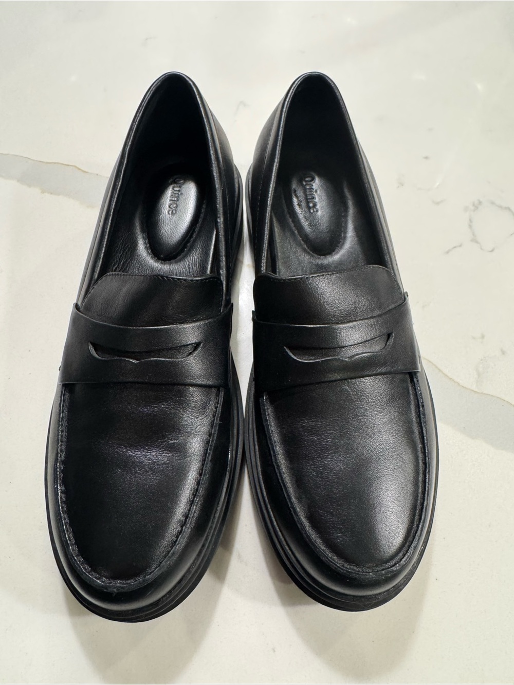 Quince Black Leather Penny Loafers - Picture 2 of 7